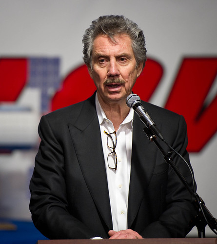 Robert Bigelow speaking at a press conference at Bigelow Aerospace